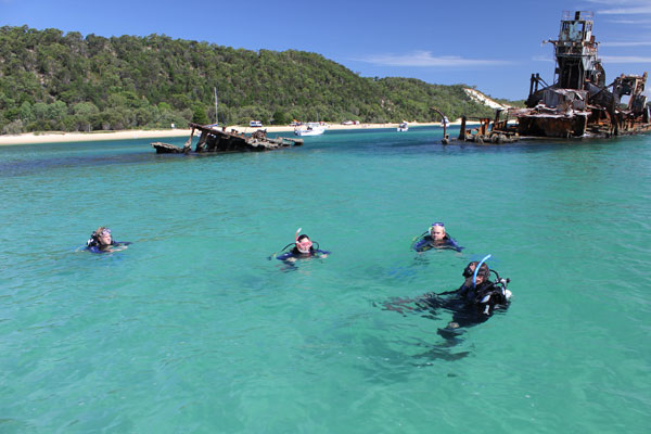 Snorkelling at Moreton Island